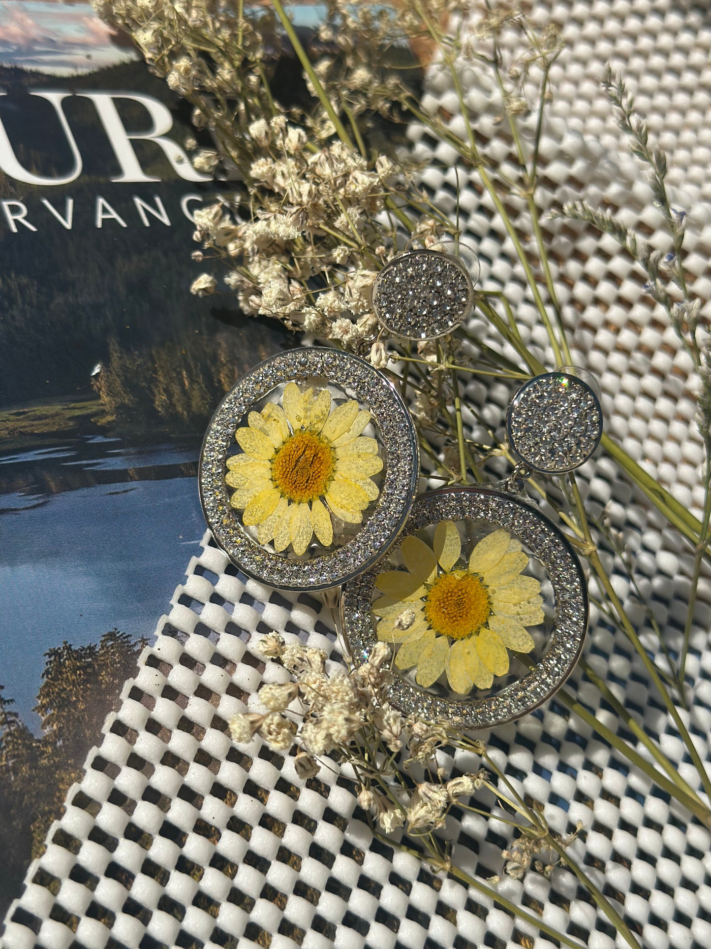 Yellow Daisy Earrings