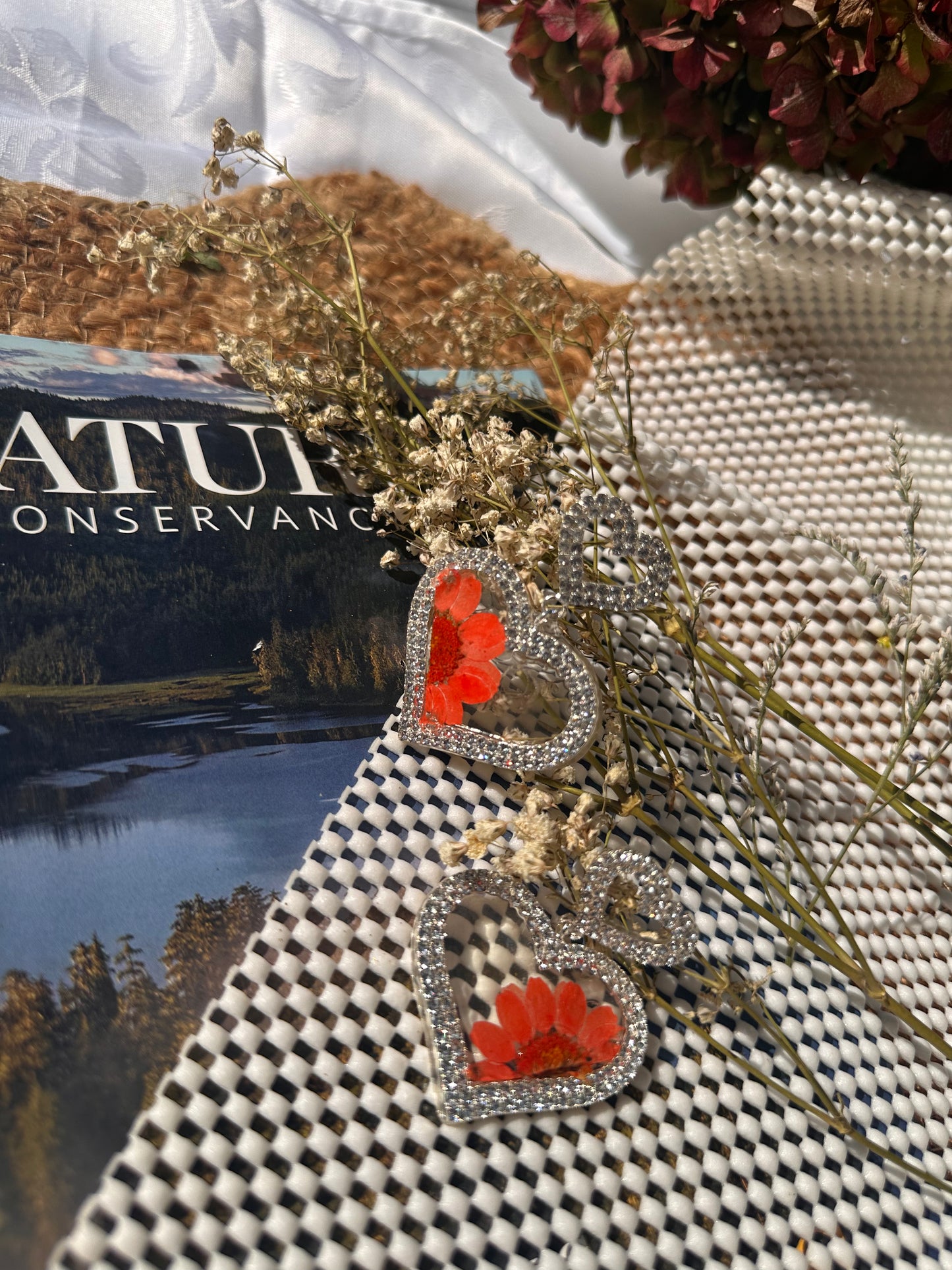 Orange Daisy Earrings