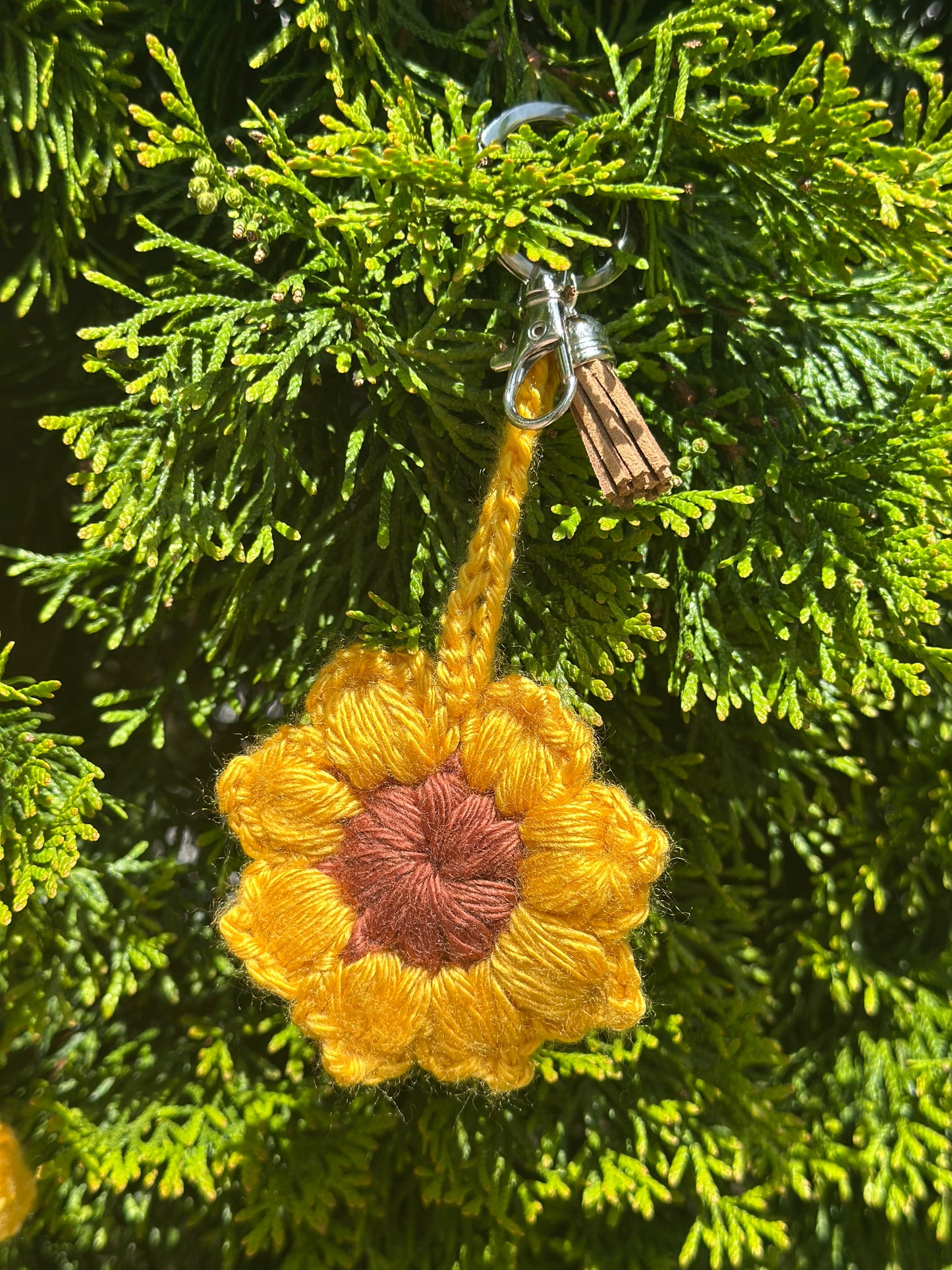 Crochet Sunflower Keychains