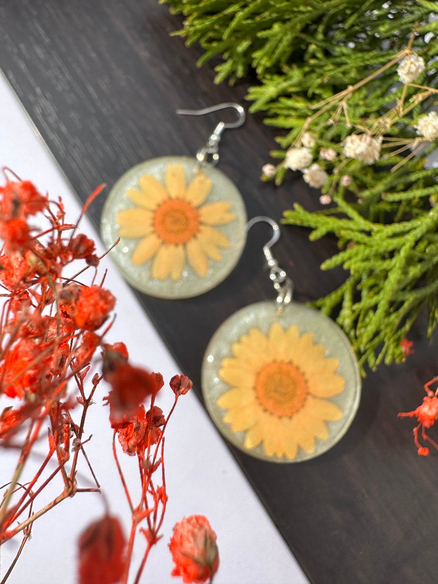 Yellow Daisy Earrings
