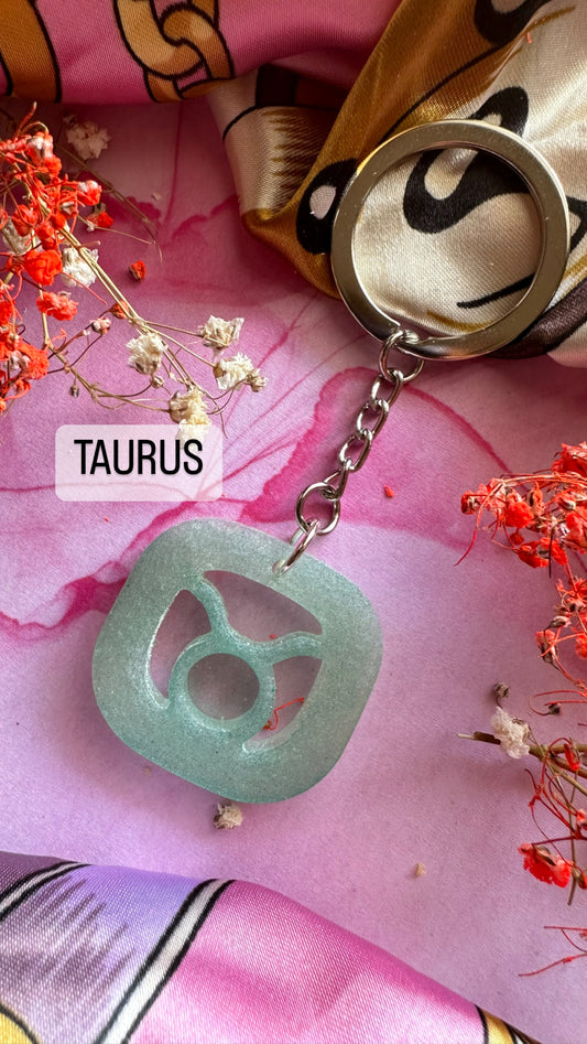 Zodiac Sign Resin Keychains