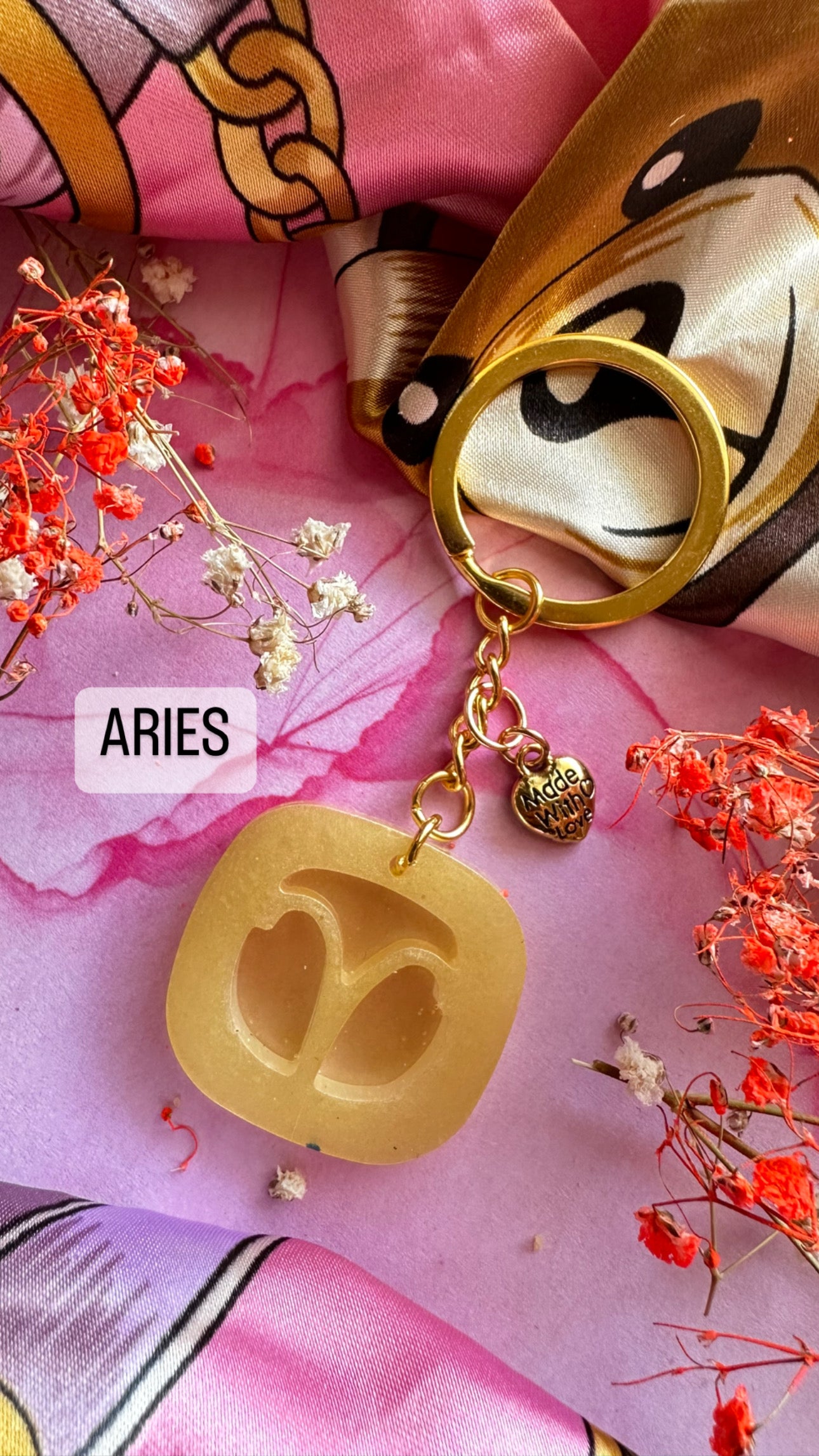 Zodiac Sign Resin Keychains