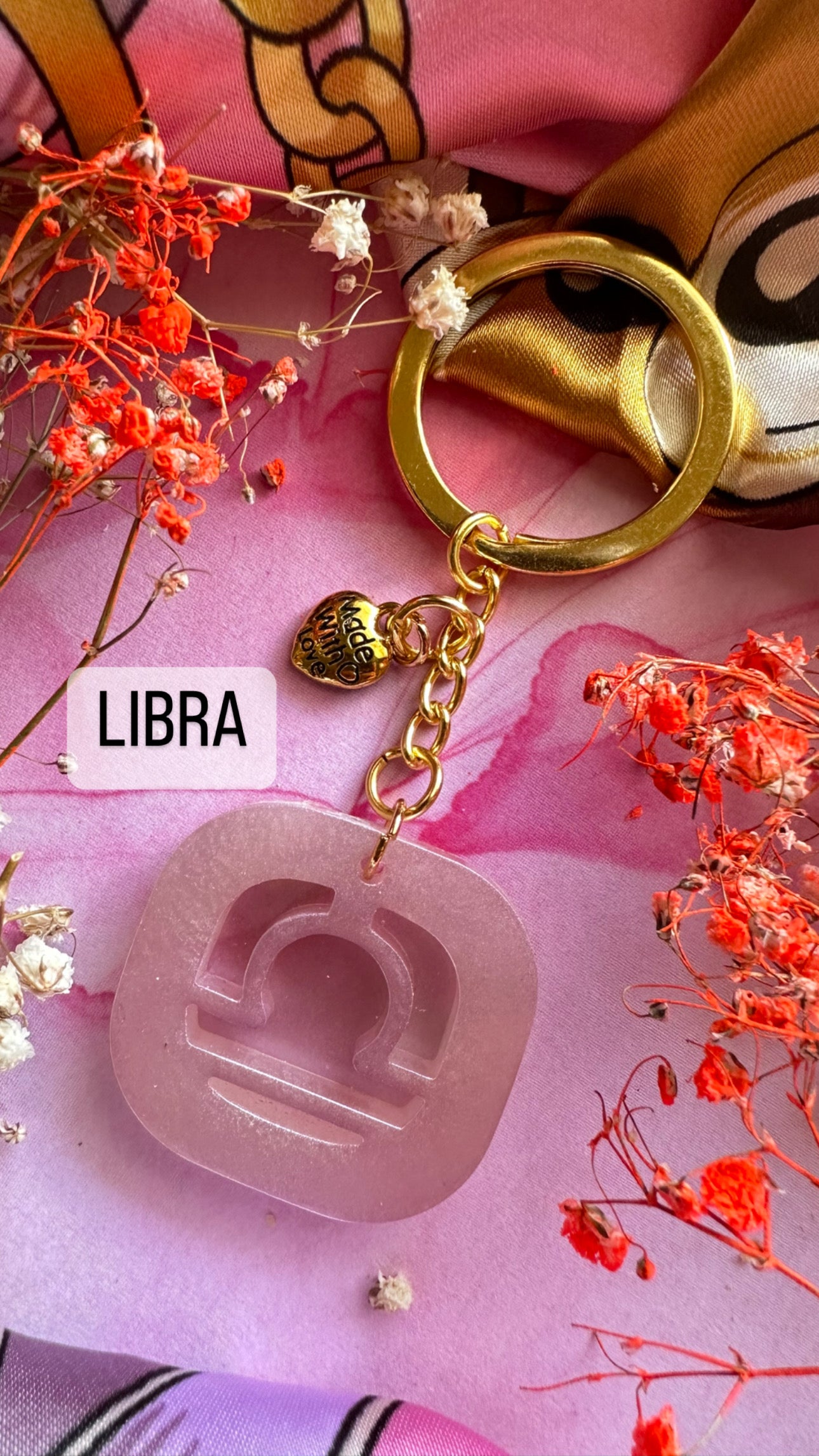 Zodiac Sign Resin Keychains