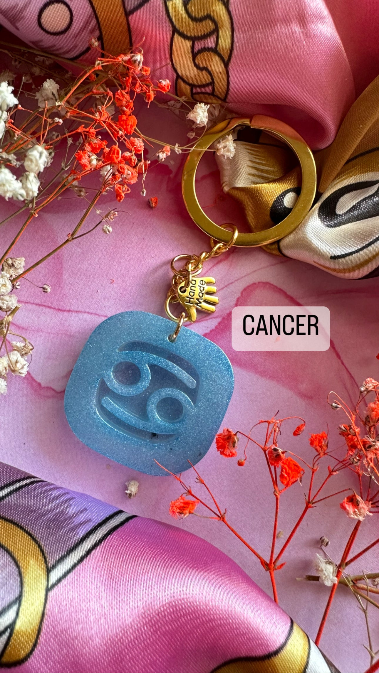 Zodiac Sign Resin Keychains
