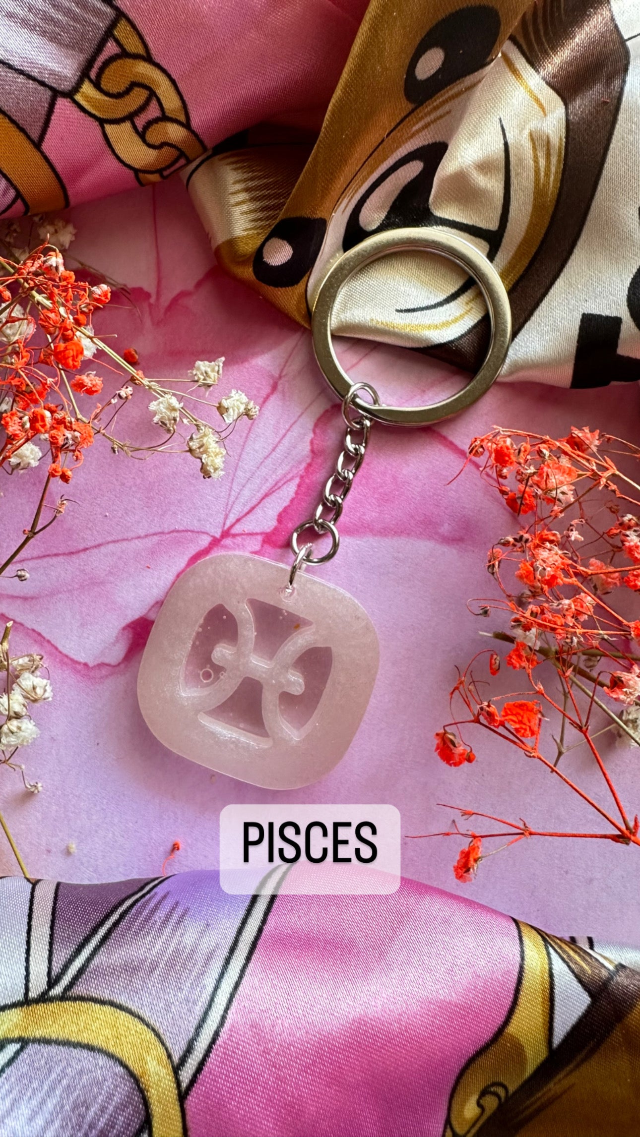 Zodiac Sign Resin Keychains