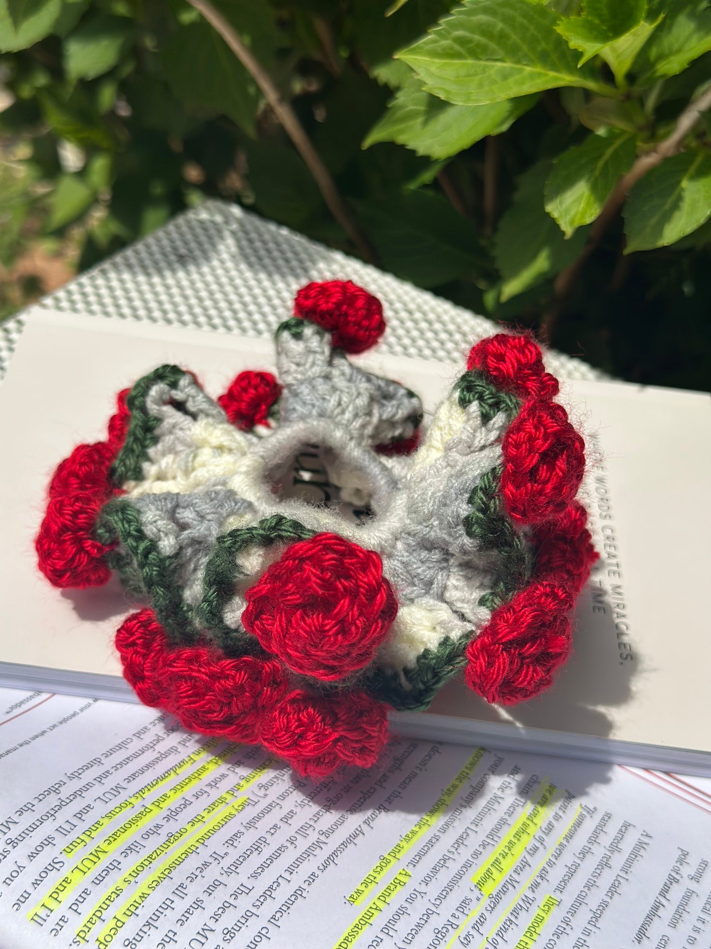 Crochet Scrunchies- Rose