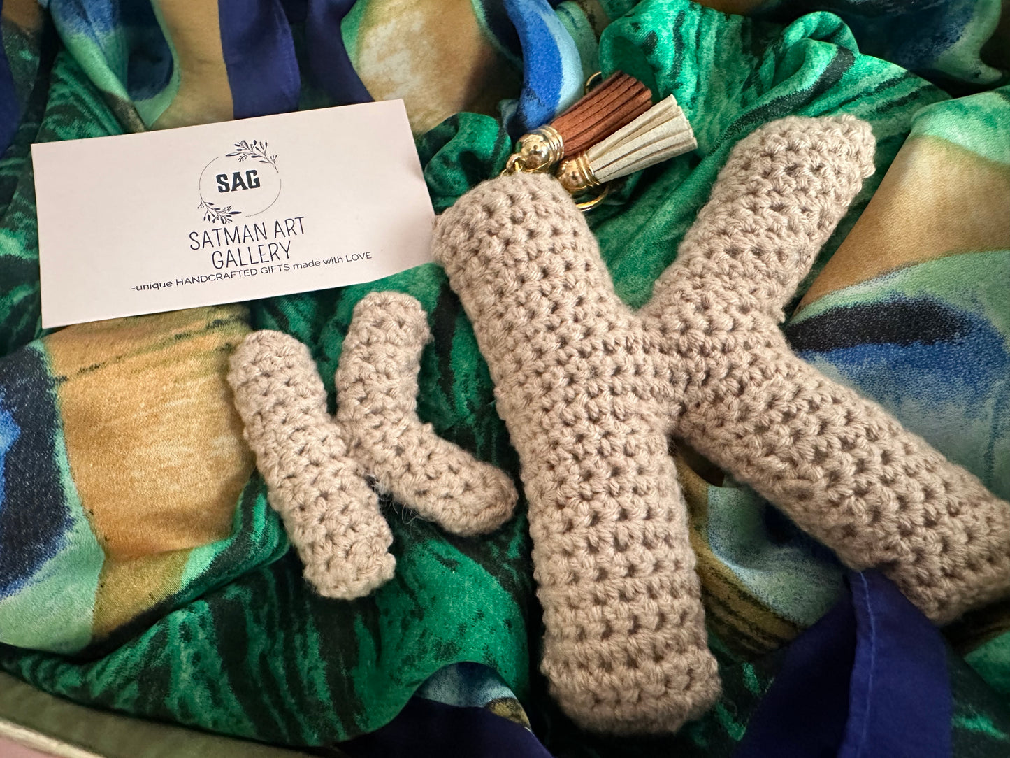 Crochet Letter Bag Charm