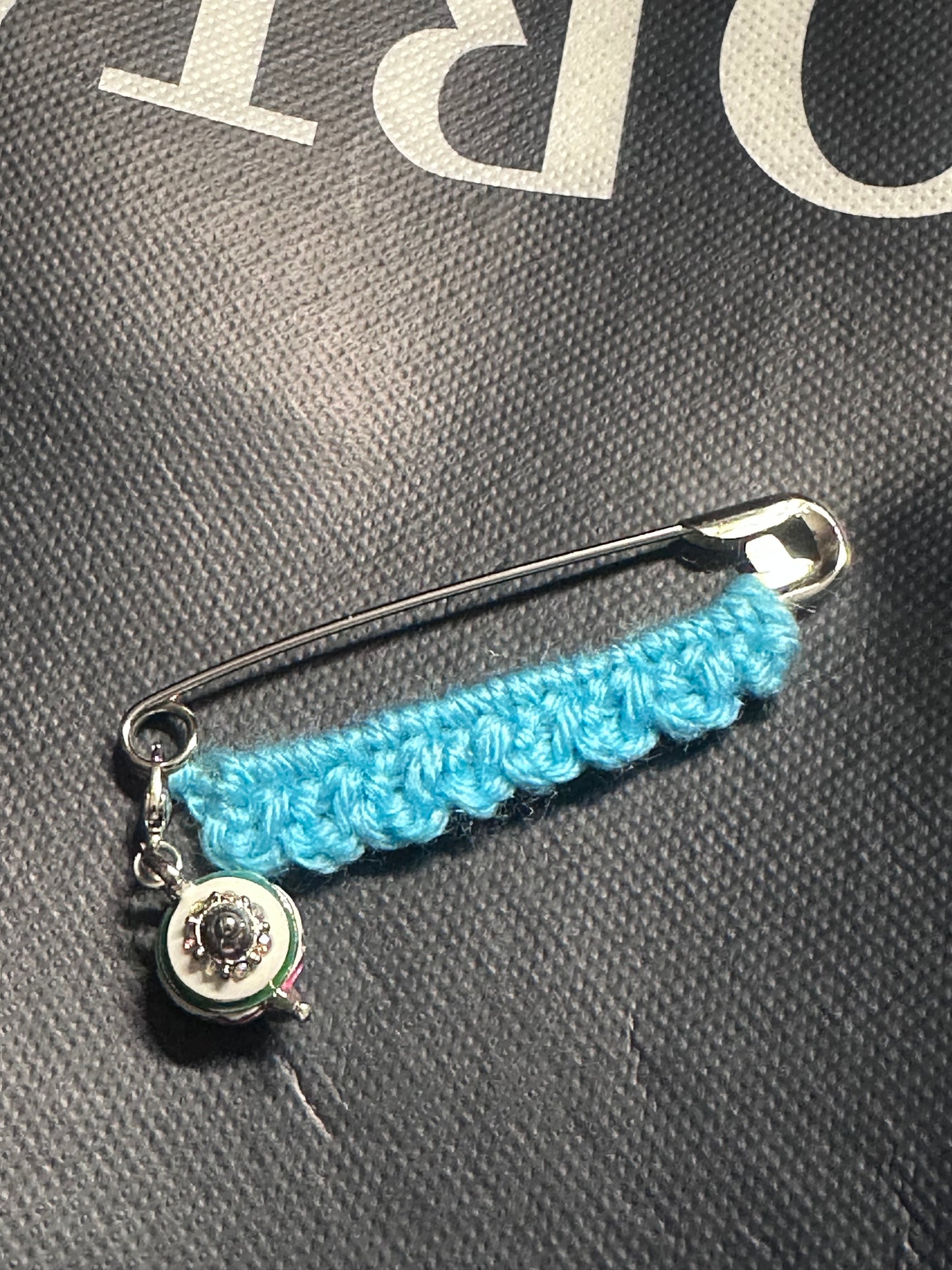 Crochet Safety Pin Brooches