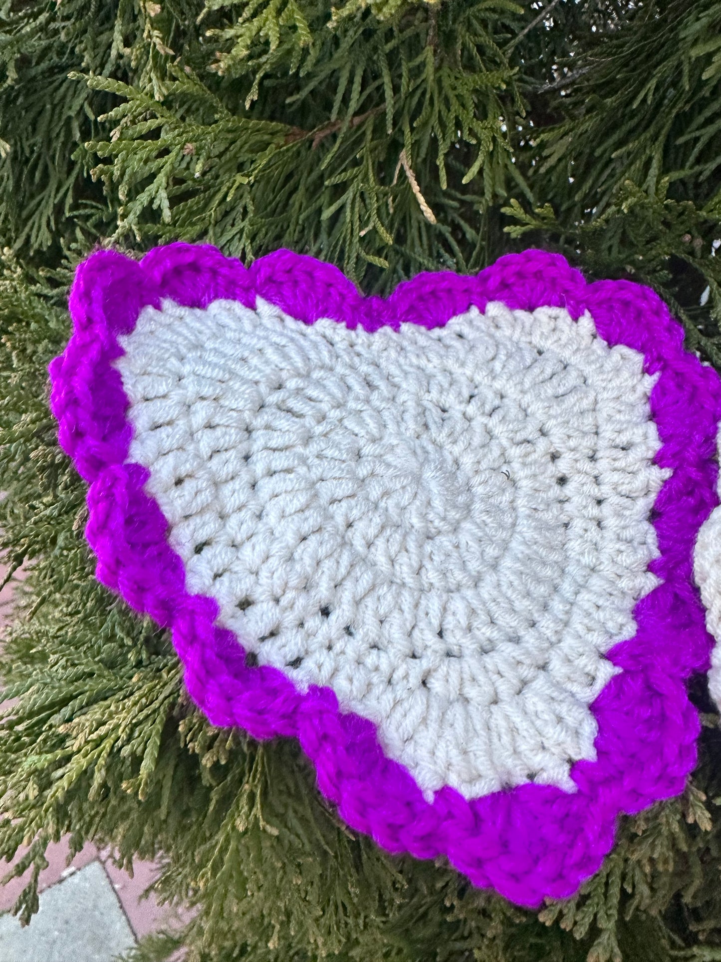 Crochet Heart Coasters