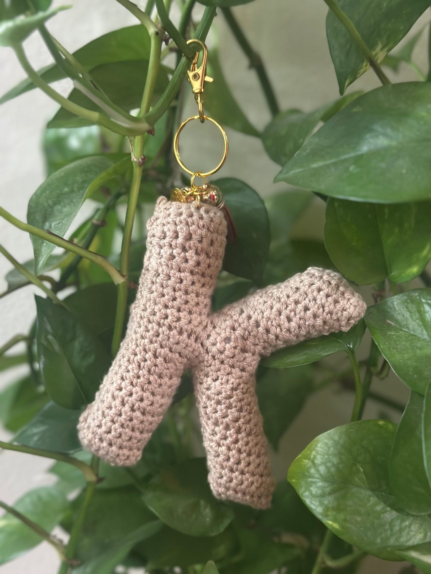 Crochet Letter Bag Charm