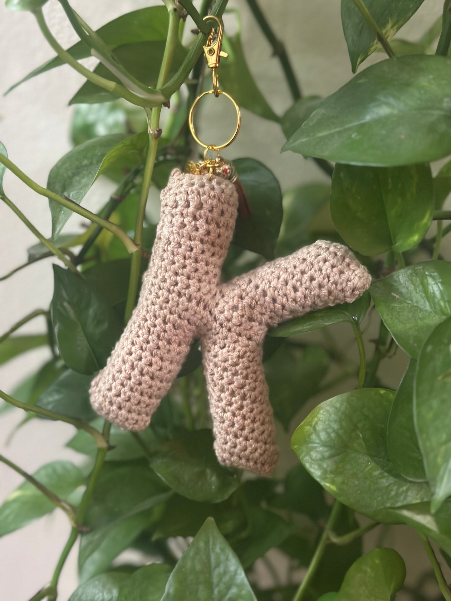 Crochet Letter Bag Charm