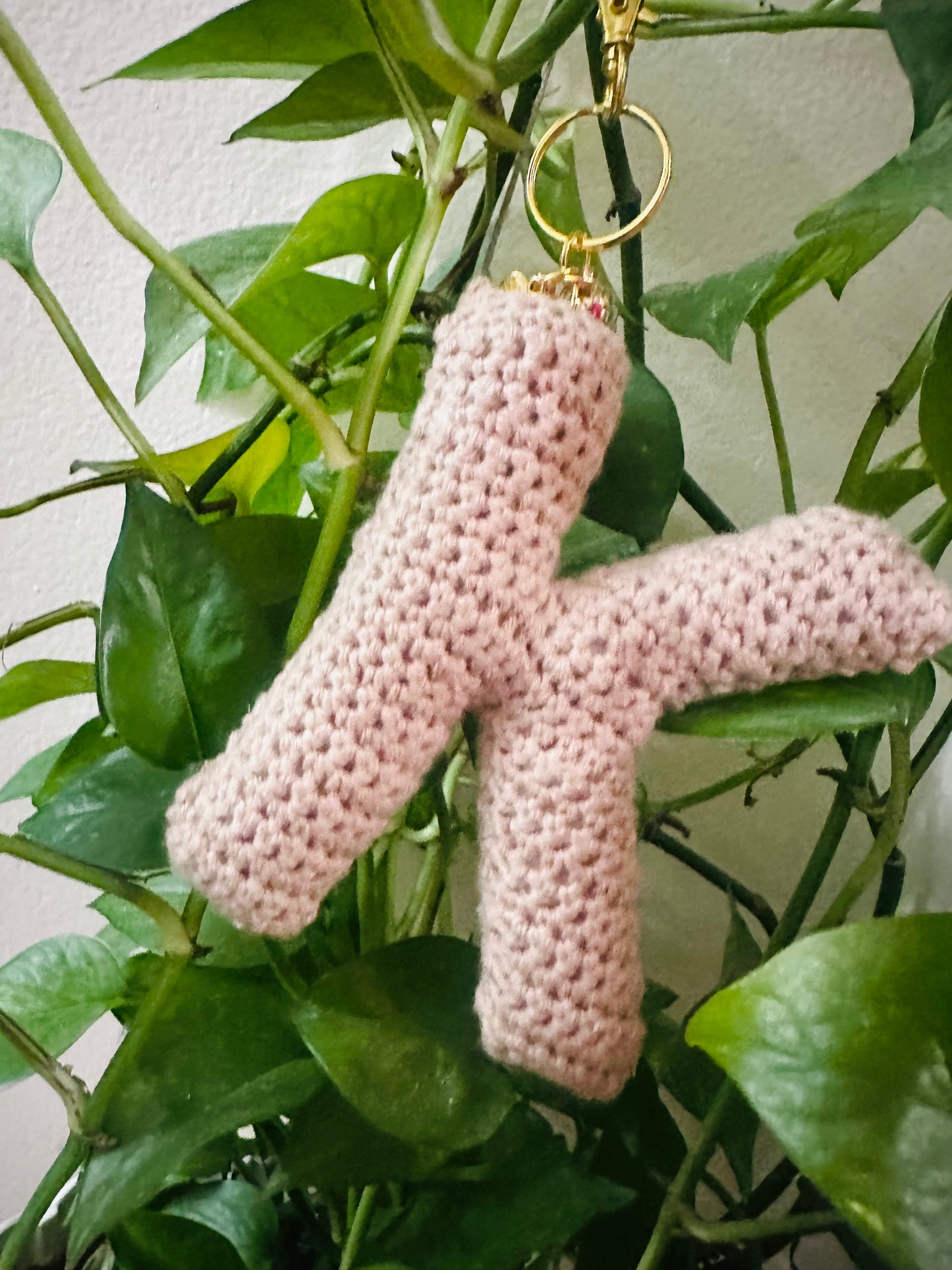 Crochet Letter Bag Charm