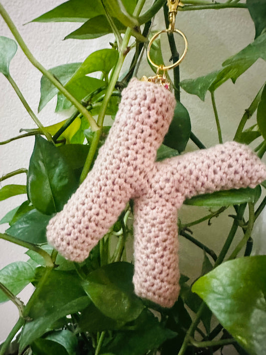 Crochet Letter Bag Charm