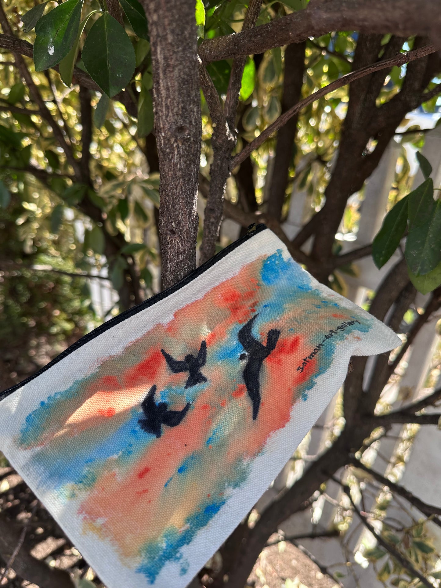 Hand-Painted Canvas Pouches