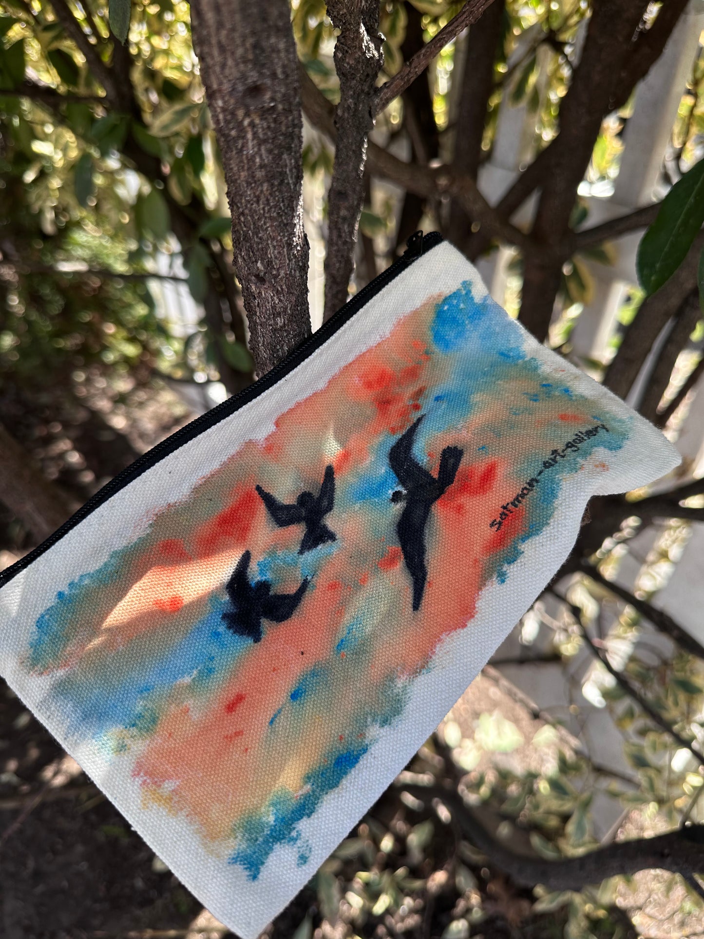 Hand-Painted Canvas Pouches