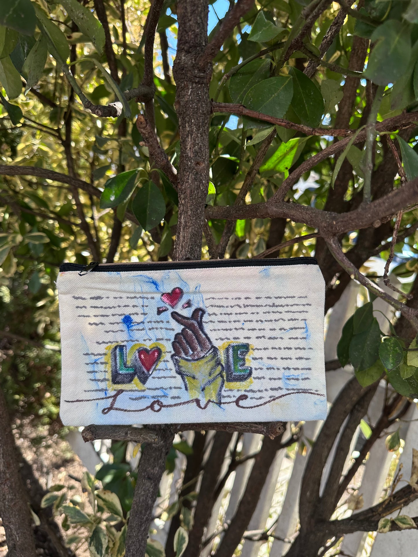 Hand-Painted Canvas Pouches