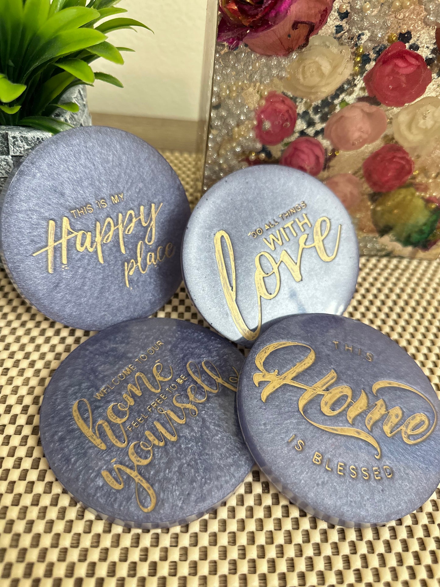 HAPPY Home Coaster Set